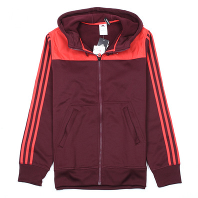 Adidas Sudadera Clima Young Hoody (marron tinto/naranja)