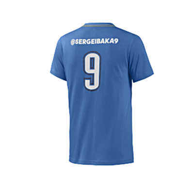 Adidas Serge Ibaka No 9 GFX Twitter Tee (blau/weiß)