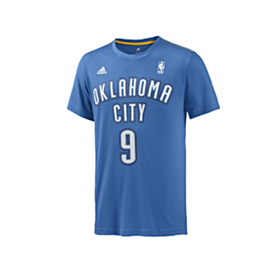 Adidas Serge Ibaka No 9 GFX Twitter Tee (blau/weiß)