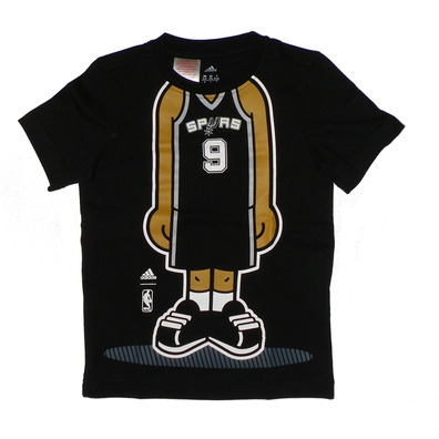 Adidas Tee Y GFX Graphic Spurs Parker No 9 (schwarz)