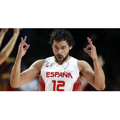 T-Shirt Réplica Llull #12# Spanien 2015 (100/weiß/rot)