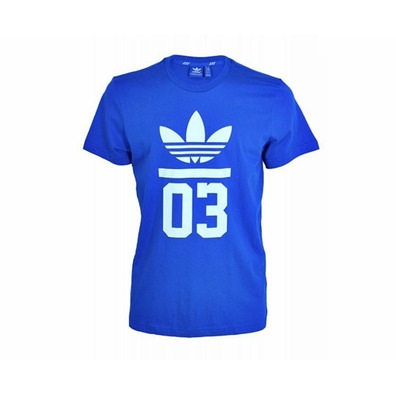 Adidas Originals Camiseta 3-Streifen Trefoil (azul/blanco)