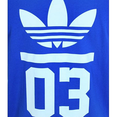 Adidas Originals Camiseta 3-Streifen Trefoil (azul/blanco)