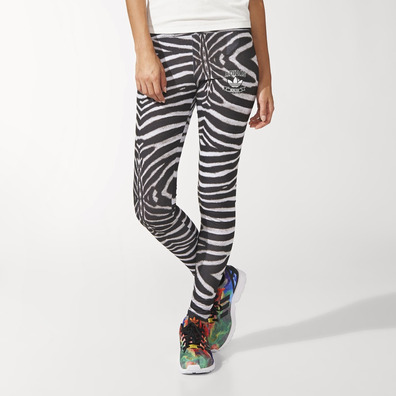 Original weibliche Leggings Zebra (schwarz/weiß)