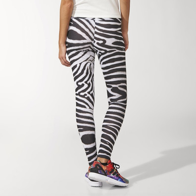 Original weibliche Leggings Zebra (schwarz/weiß)