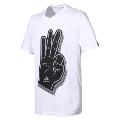 Adidas Camiseta 3 Finger (weiß)