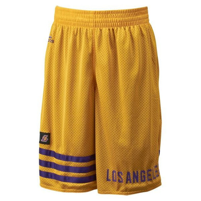 Adidas Short NBA L.A. Lakers Summer Run Reversible (amarillo/pura)