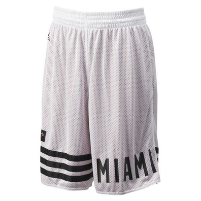 Adidas Short NBA Heat Summer Run Reversible (blanco/granate/negro)