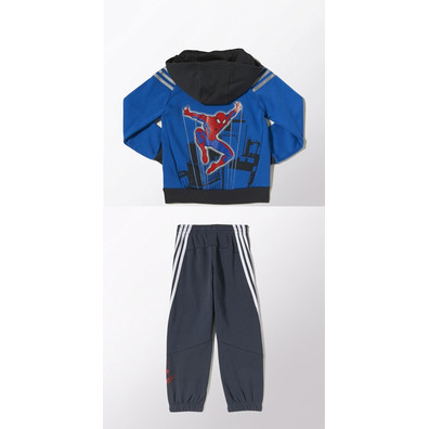 Adidas Chándal Capucha Niño Marvel Spider-Man FZ (blau/gris/rot)