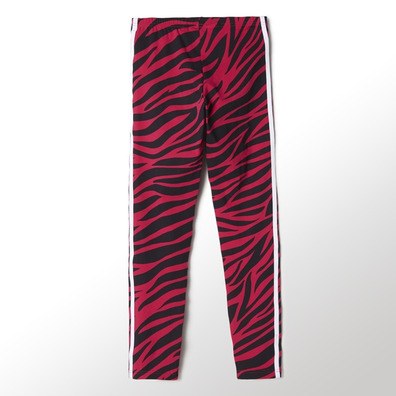 Adidas Original Rock Zebra Leggings Mädchen (rosa/schwarz)