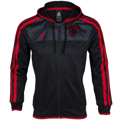 Adidas Miami Heat Jacket Zip (schwarz/burdeaus)