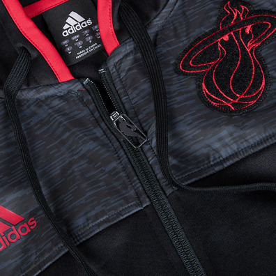 Adidas Miami Heat Jacket Zip (schwarz/burdeaus)