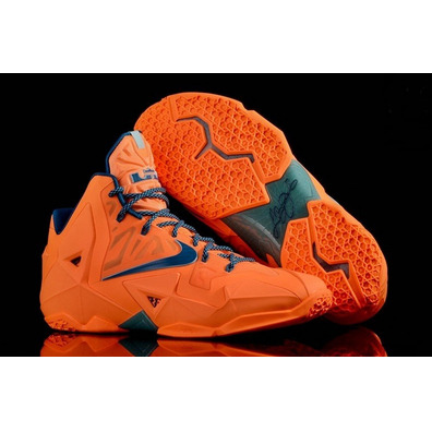 Lebron XI "HWC Atomic Orange" (800/naranja/azul/gris)