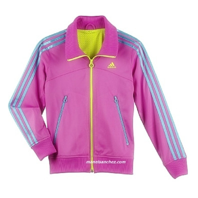 Adidas YGirls Jacke Rein Track Top (Rosa/Lima/Azul)