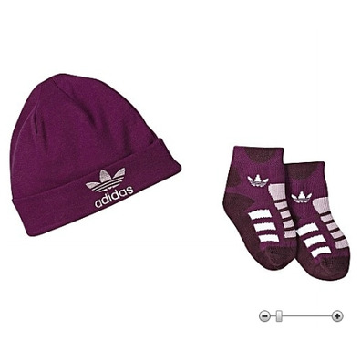 Adidas Infant Pack Gorro+Calcetines (tot/granat)