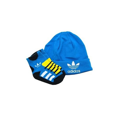 Adidas Infant Pack Gorro+Calcetines (Azul/Amarillo)