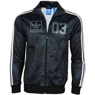 Adidas Original Chaqueta 3Foil Track Top Street (negro)