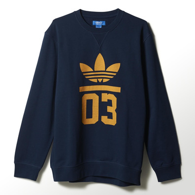 Adidas Originals Sudadera 3foil Besatzung (marino/amarillo)