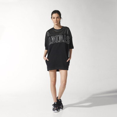 Adidas Originals Camiseta Vestido Mujer New York Kunstleder (negro)