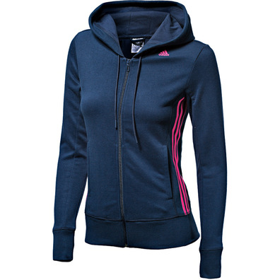 Adidas Sudadera Mujer Essentials Mid 3stripes (marine/pink)