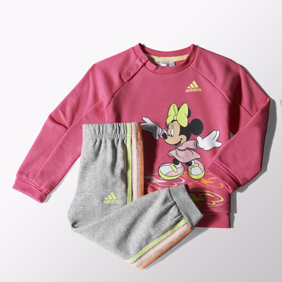 Adidas Disney Minnie Maus Kinder Chándal (rot/gris/limate)