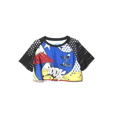 Adidas Original T-Shirt Frau Super Crop Rita Ora (multicolor)