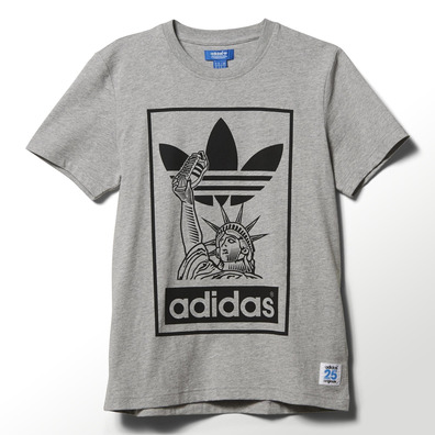 Adidas Originals Camiseta Superstar New York City Von Nigo (gris)