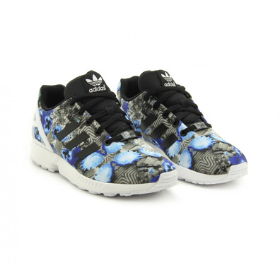 Original Adidas Junior ZX Flux "Jungle" (gris/azul Kobalt/schwarz/schwarz)