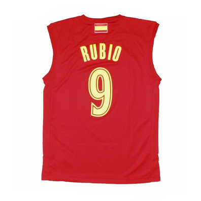 Adidas Camiseta NBA Fanatic Mundial Rubio No9 (rot/gelb)