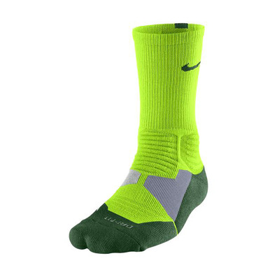 Calcetines Nike Hyper Elite Basket Crew (333/lima/verde/gris)