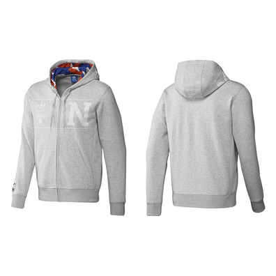 Adidas Chaqueta Capucha New York Knicks (gris)