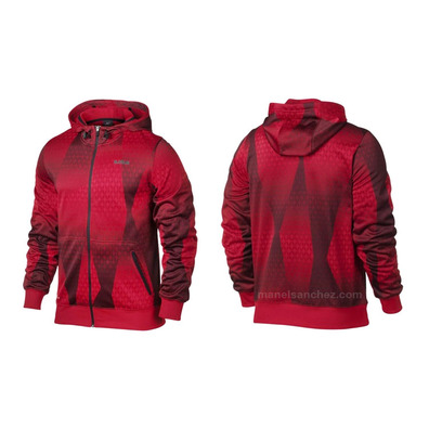 Lebron Hoody Capucha Hero Print FZ Hoody (657/red/black)