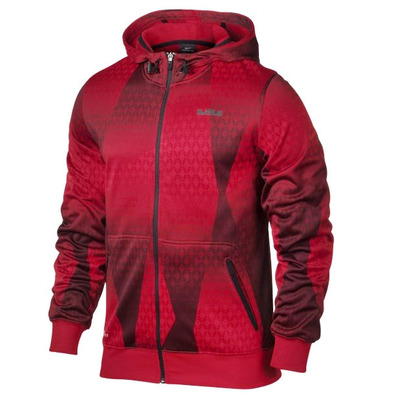 Lebron Hoody Capucha Hero Print FZ Hoody (657/red/black)