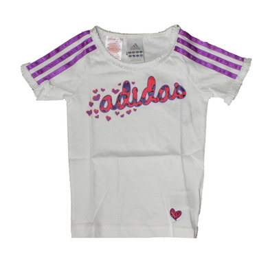 Adidas Logo T-Shirt Adigirl (weiß / lila)