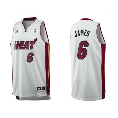 Adidas Camiseta Swingman Lebron James Miami (blanco)