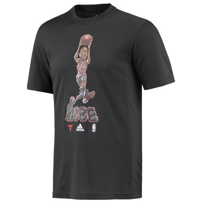 Adidas NBA Caricature Rose Tee Herren (schwarz)