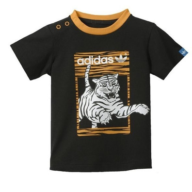 Adidas Infantil Tiger Tee (schwarz/orange)