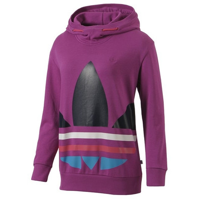 Adidas Big Trefoil Hoody Damen (burgund)