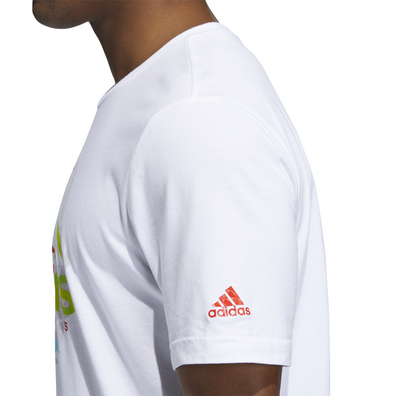 Adidas Basketaball Abzeichen Sport Tee "Weiß"