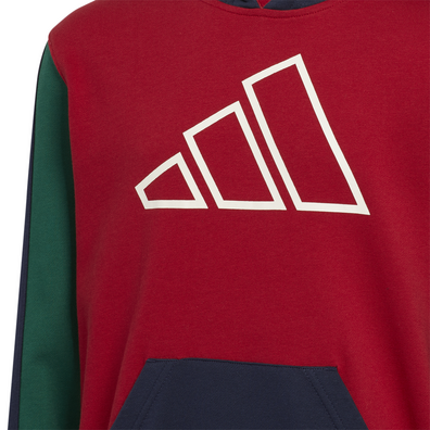 Adidas Basketblall Young Lil Stripe Hoodie "Team Victory Red"