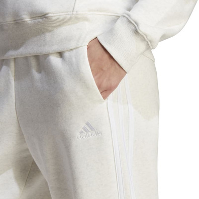 Adidas Essentials 3-Streifen Open Hem Fleece Pant "Off White"