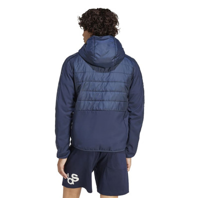 Adidas Essentials 3S Hooded Hybrid Jacket "Blue"