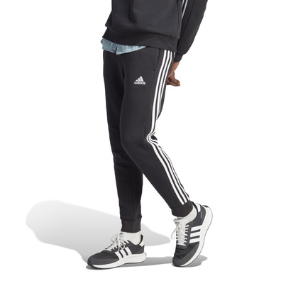 Adidas Essentials Fleece Slimfit 3-Streifen Hose "Schwarz"