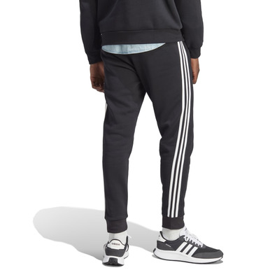 Adidas Essentials Fleece Slimfit 3-Streifen Hose "Schwarz"