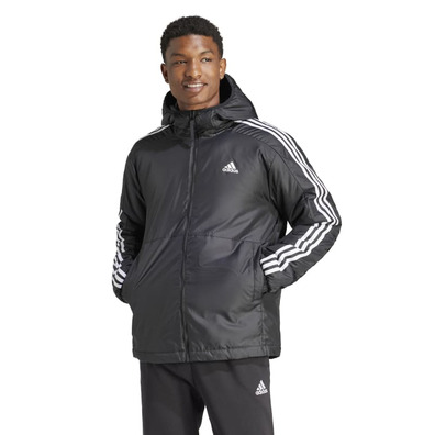 Adidas Essentials Insulated 3-Stripes Kapuzenjacke "Black"