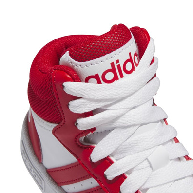 Adidas Kids Hoops 3.0 Mid "White-Red"