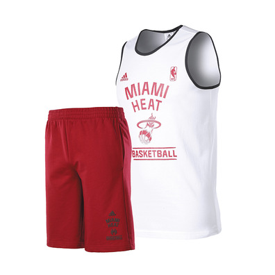 Adidas Minikit NBA Miami Heat Washed Kinder (weiß/burgund)