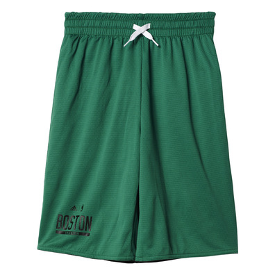 Adidas NBA Short Niño Boston Celtics Winter Hoops Rev (schwarz/grün/weiß)