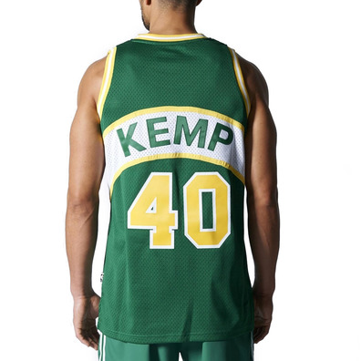 Adidas NBA Swingman pensionierte Seattle Sonics Kemp #40 (verde/amarillo)