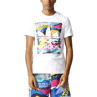 Adidas Originals L.A Box Graphic Trefoil Tee (weiß/multicolor)